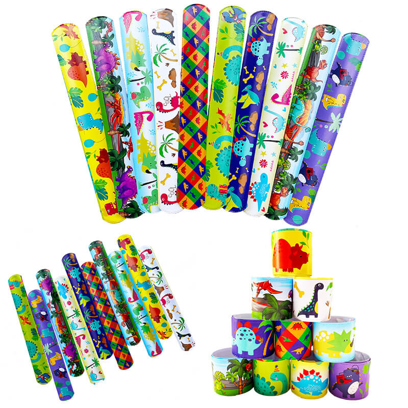 200pcs Slap Bracelets PVC Film and Iron Sheet Party Favors 22x3cm 7