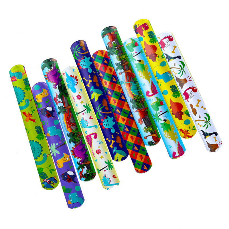 200pcs Slap Bracelets PVC Film and Iron Sheet Party Favors 22x3cm 10