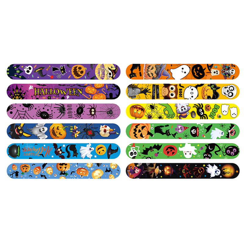 200pcs Slap Bracelets PVC Film and Iron Sheet Party Favors 22x3cm 11