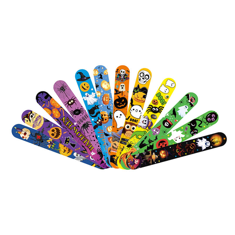 200pcs Slap Bracelets PVC Film and Iron Sheet Party Favors 22x3cm 12
