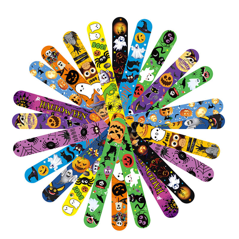 200pcs Slap Bracelets PVC Film and Iron Sheet Party Favors 22x3cm 13