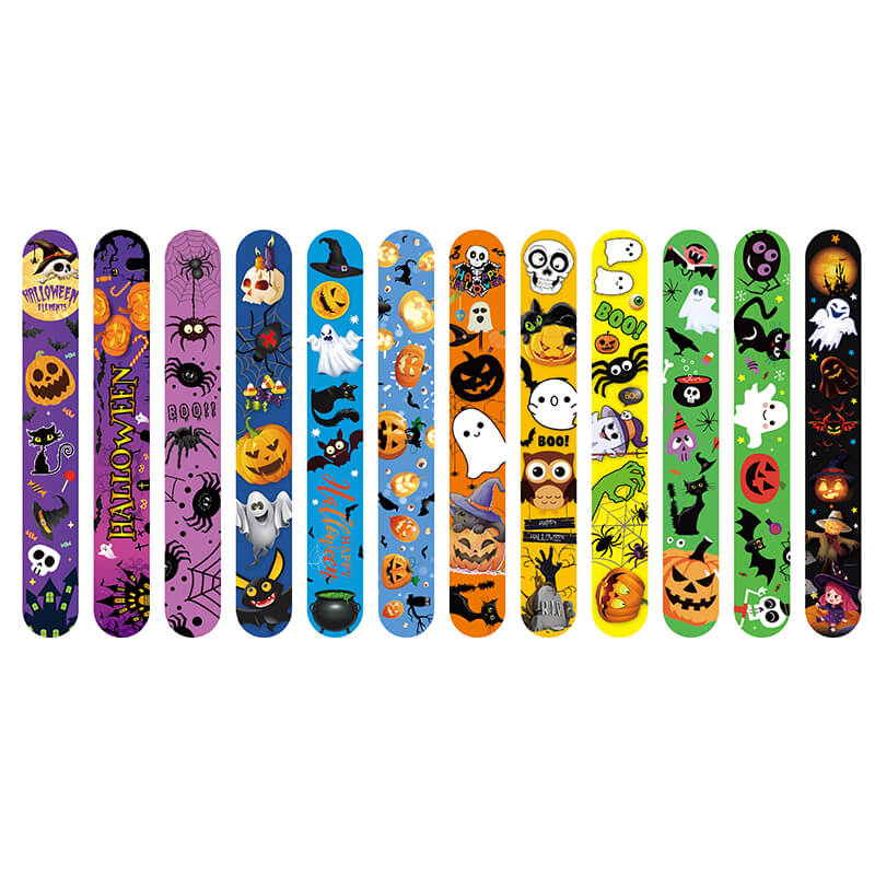 200pcs Slap Bracelets PVC Film and Iron Sheet Party Favors 22x3cm 14