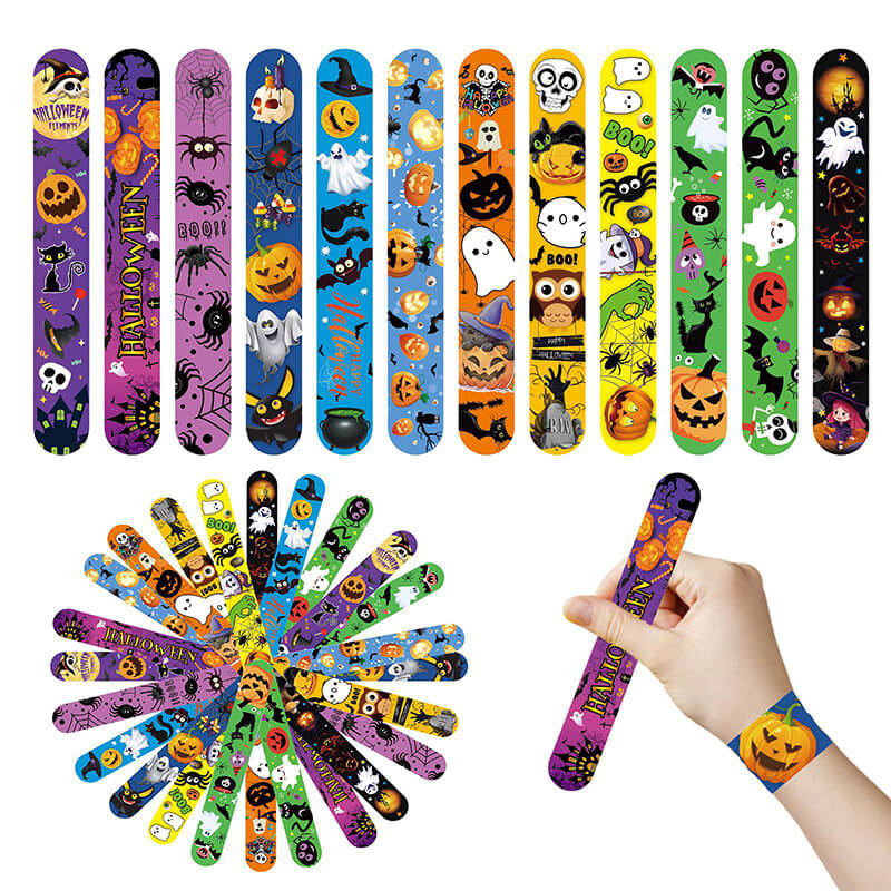 200pcs Slap Bracelets PVC Film and Iron Sheet Party Favors 22x3cm 4