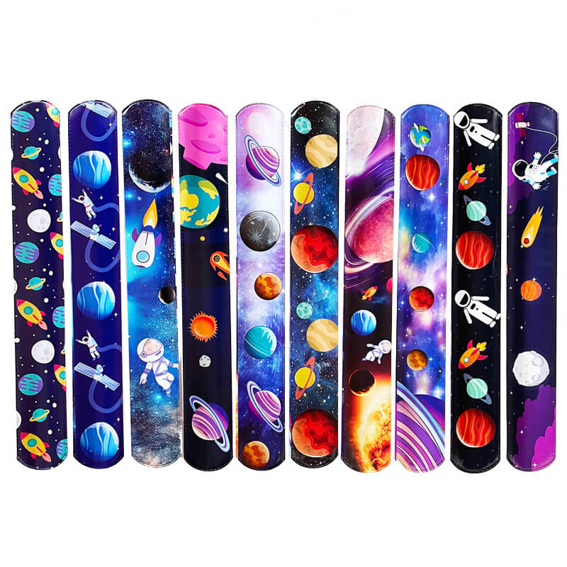 200pcs Slap Bracelets PVC Film and Iron Sheet Party Favors 22x3cm 16