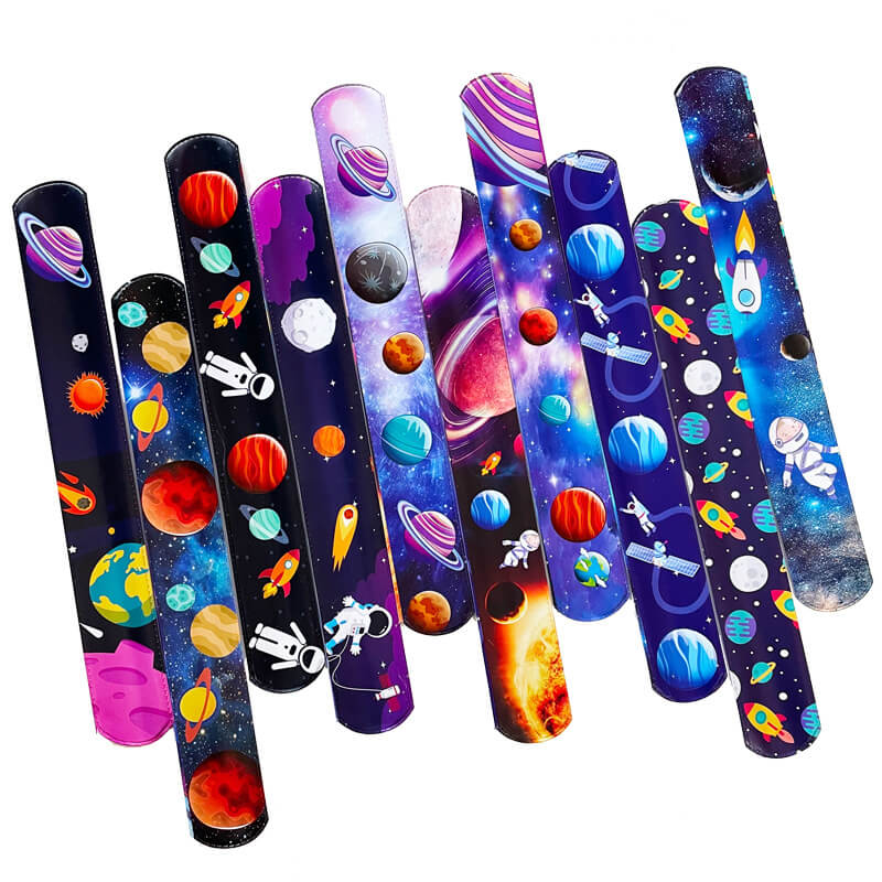 200pcs Slap Bracelets PVC Film and Iron Sheet Party Favors 22x3cm 17