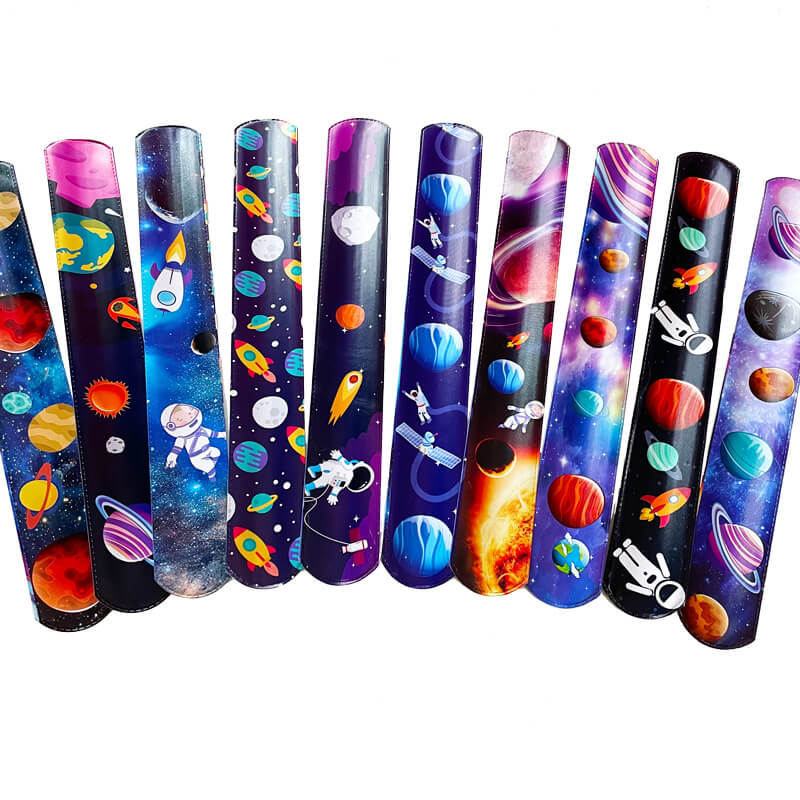 200pcs Slap Bracelets PVC Film and Iron Sheet Party Favors 22x3cm 19