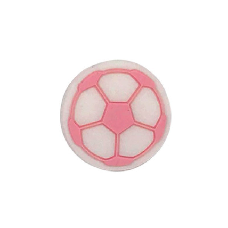 20pcs Silicone Focal Beads Football Round Detail