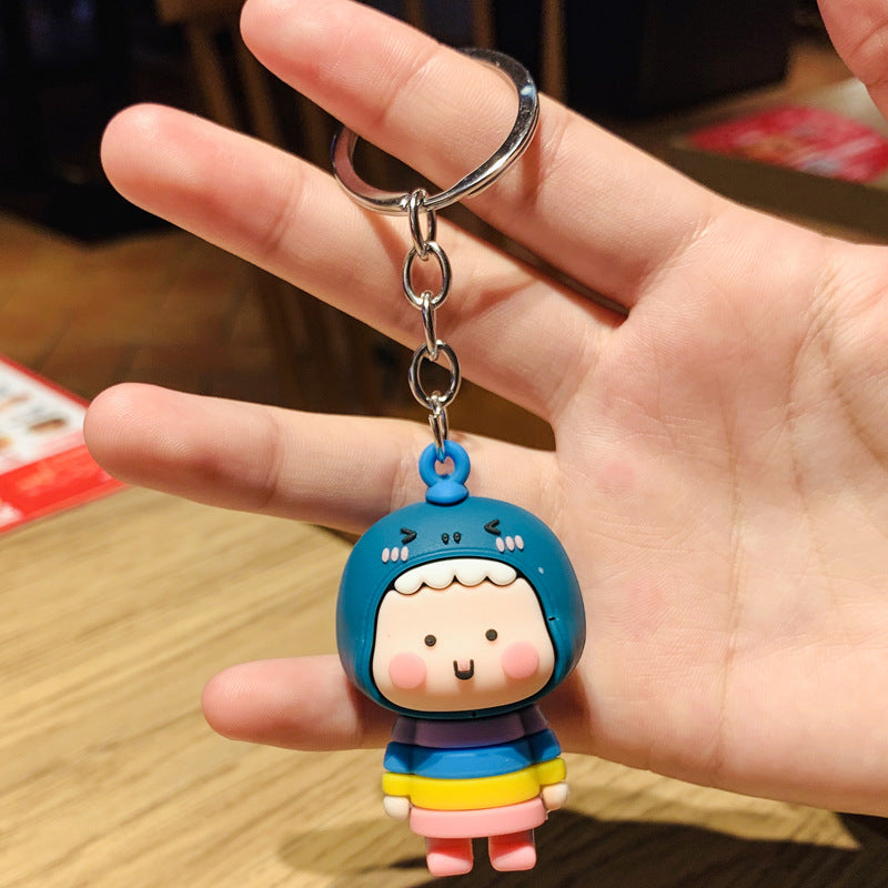 Cute Dinosaur PVC Keychain Small Cartoon Charm 6