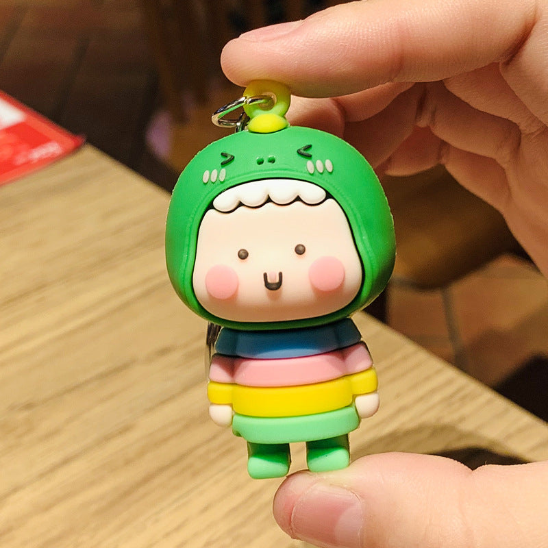 Cute Dinosaur PVC Keychain Small Cartoon Charm 4