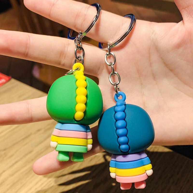 Cute Dinosaur PVC Keychain Small Cartoon Charm 2