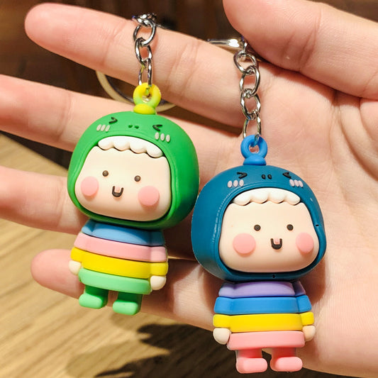 Cute Dinosaur PVC Keychain Small Cartoon Charm