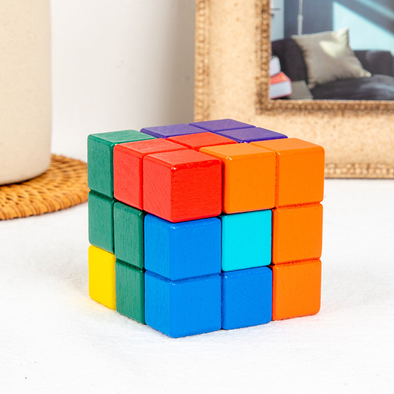 Wooden Building Blocks 3D Puzzle Educational Toy for Kids 2