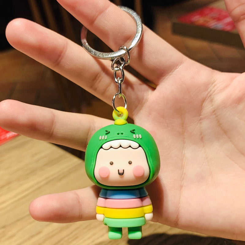 Cute Dinosaur PVC Keychain Small Cartoon Charm 7