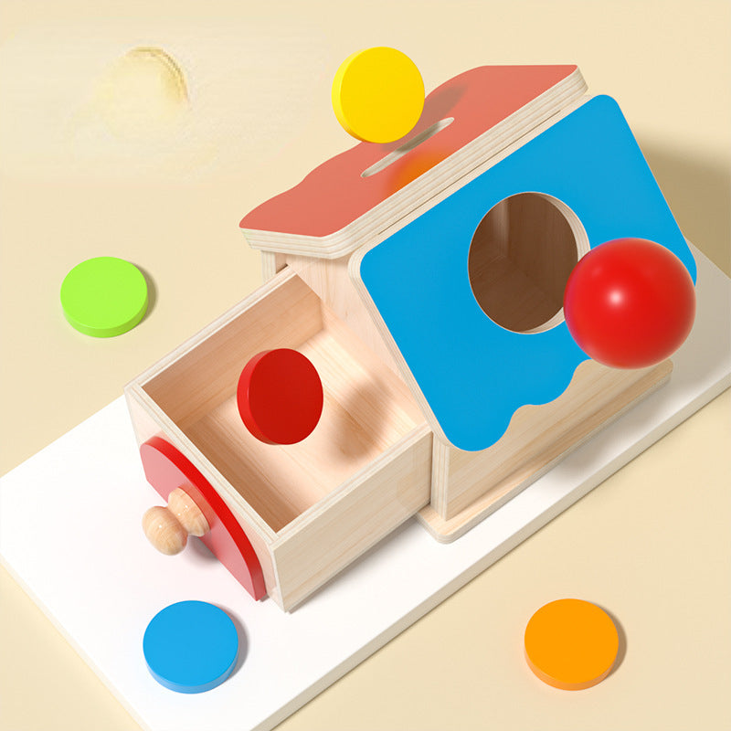 Wooden Montessori Toys Shape Paired Coin Box Sorting Toy 7