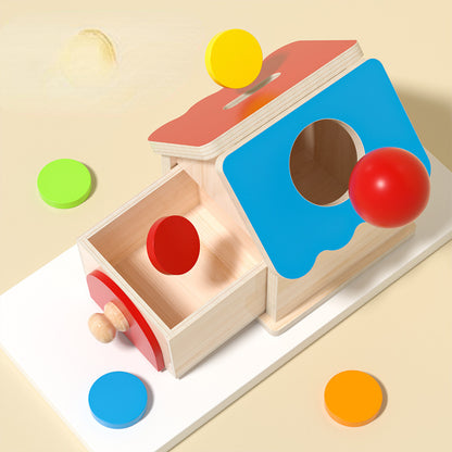 Wooden Montessori Toys Shape Paired Coin Box Sorting Toy 7