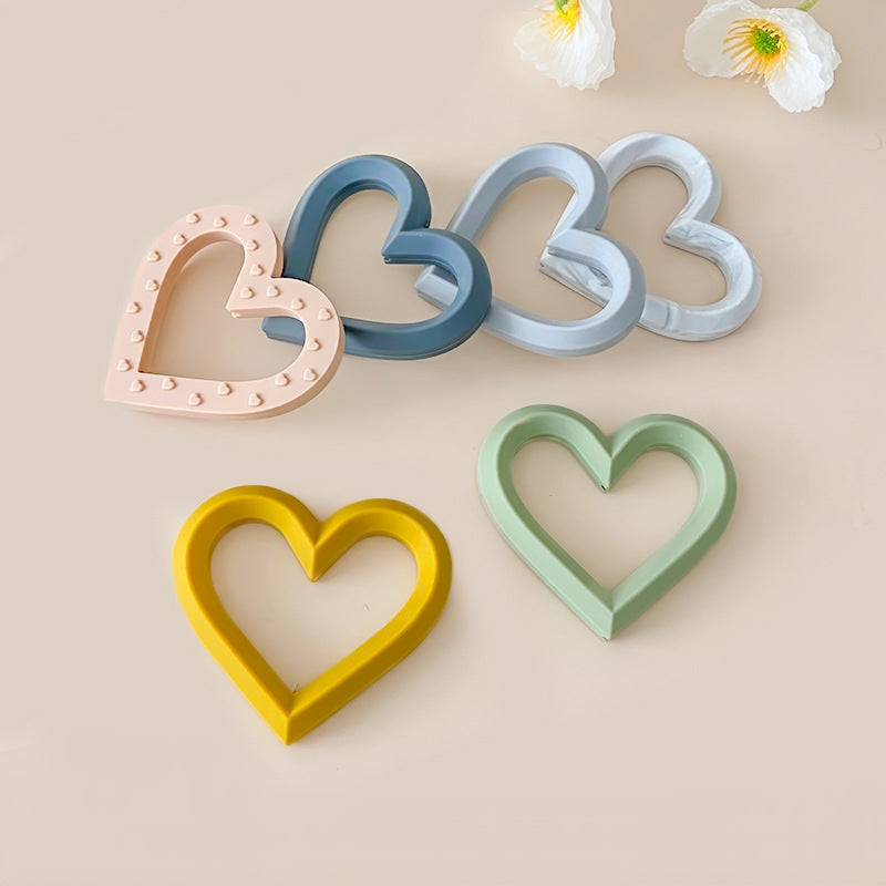 Heart Shaped Silicone Teething Toy for Baby
