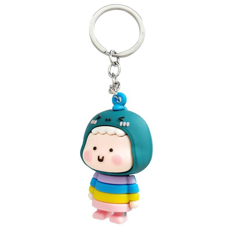 Cute Dinosaur PVC Keychain Small Cartoon Charm 5