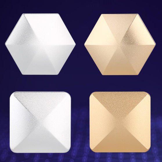 Metal Fingertip Gyro Fidget Toy Square and Hexagon Shapes