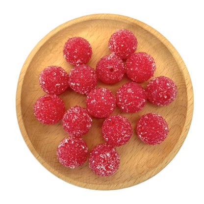 50pcs 20mm Sugar Round Acrylic Beads DIY Bracelet Making 6