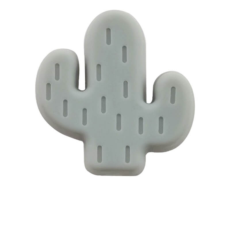 20pcs Silicone Focal Beads Cactus Design Various Colors 21