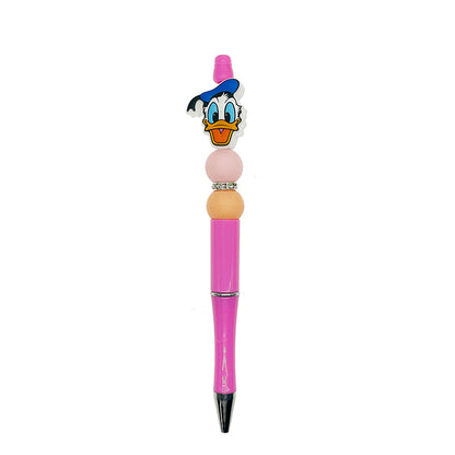 20pcs Silicone Focal Beads Blue Alien Character Large Ears Face Detail 5
