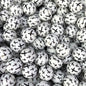 50pcs 15mm Black Cross Print Silicone Beads Printed Design