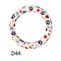 65mm Printed Silicone Beads Ring Shape Printed Design 50