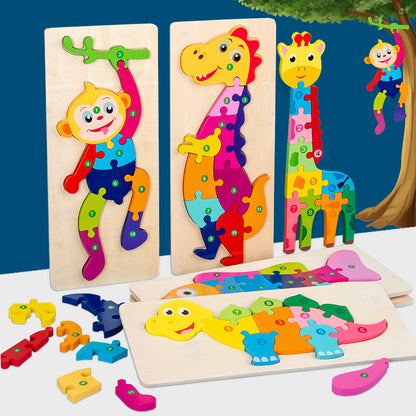 Dinosaur Wooden 3D Puzzle Educational Toy 30cm