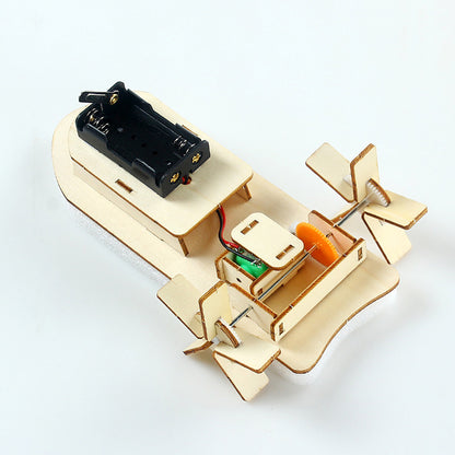 Wooden 3D Puzzle Ship Science Toy DIY Educational Toy 3