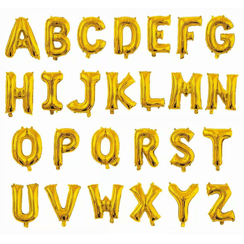 Gold Letter Foil Balloons 16 Inch Party Decoration 50pcs