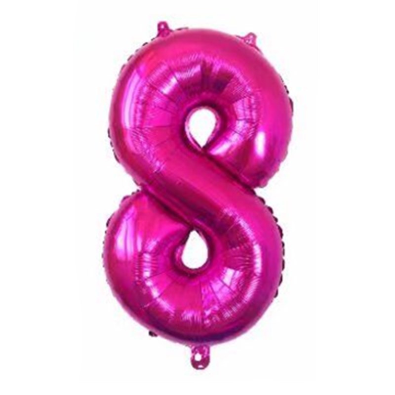 Medium Number Foil Balloons 32 Inch Aluminum 5pcs 44