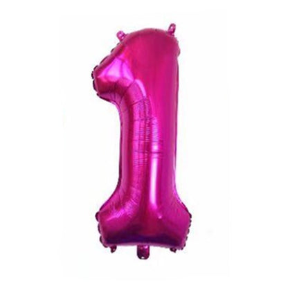 Medium Number Foil Balloons 32 Inch Aluminum 5pcs 37