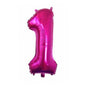 Medium Number Foil Balloons 32 Inch Aluminum 5pcs 37