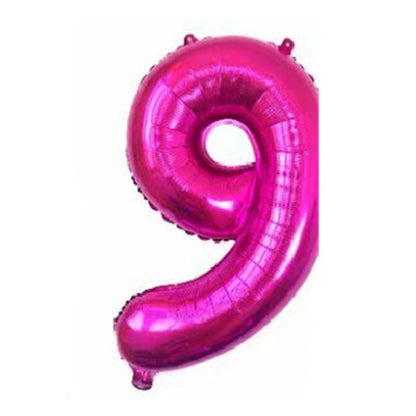 Medium Number Foil Balloons 32 Inch Aluminum 5pcs 45