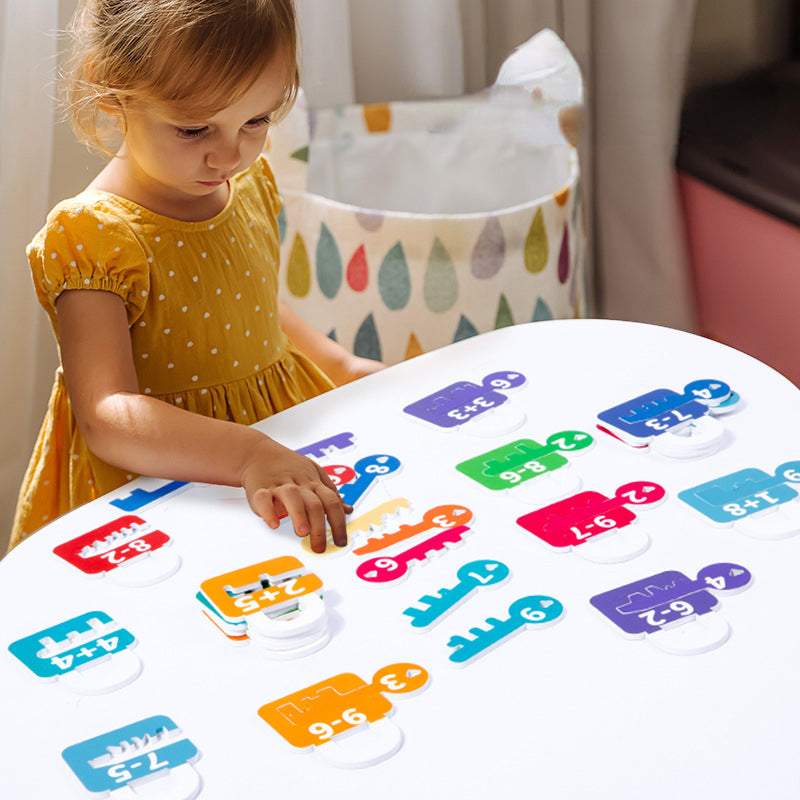 Wooden Montessori Toys Alphanumeric Unlock Pairing Educational Toy 4