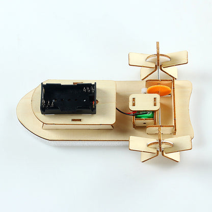 Wooden 3D Puzzle Ship Science Toy DIY Educational Toy 4