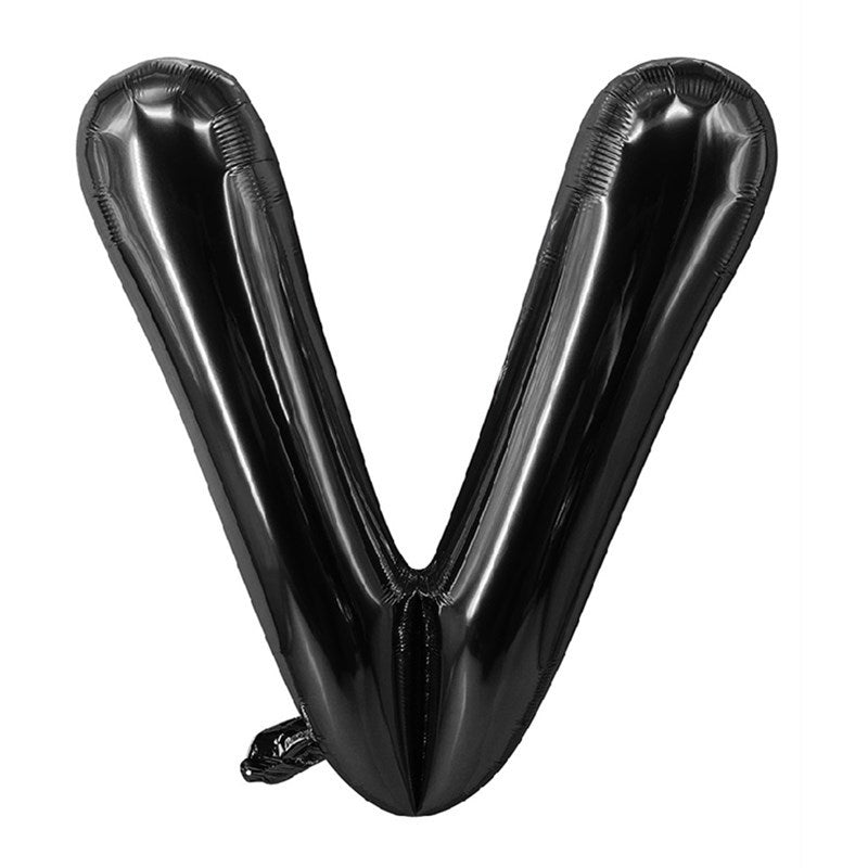Black Letter Foil Balloons 16 Inch Party Decoration 50pcs 24