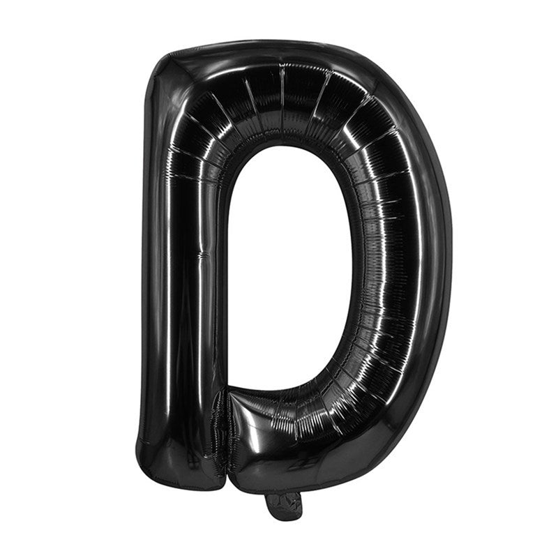 Black Letter Foil Balloons 16 Inch Party Decoration 50pcs 6