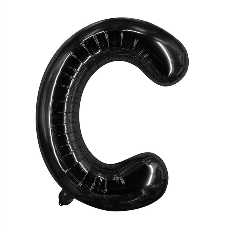 Black Letter Foil Balloons 16 Inch Party Decoration 50pcs 5