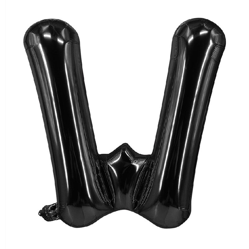 Black Letter Foil Balloons 16 Inch Party Decoration 50pcs 25