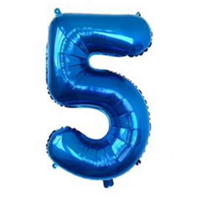 Medium Number Foil Balloons 32 Inch Aluminum 5pcs 21