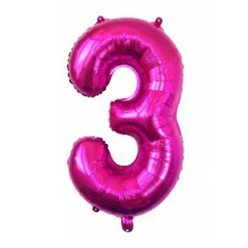Medium Number Foil Balloons 32 Inch Aluminum 5pcs 39