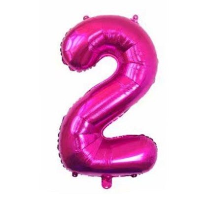 Medium Number Foil Balloons 32 Inch Aluminum 5pcs 38