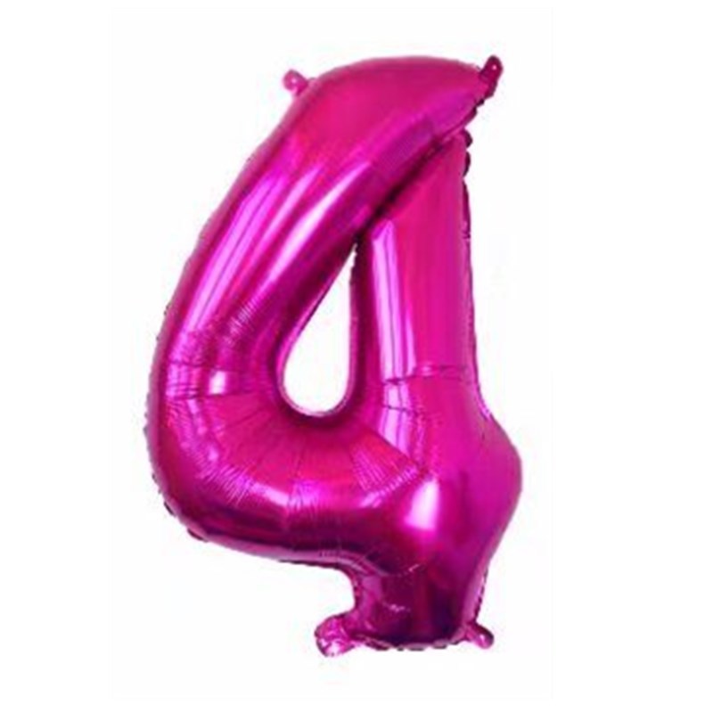 Medium Number Foil Balloons 32 Inch Aluminum 5pcs 40