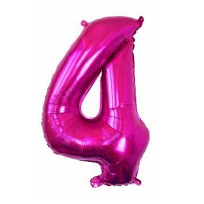 Medium Number Foil Balloons 32 Inch Aluminum 5pcs 40