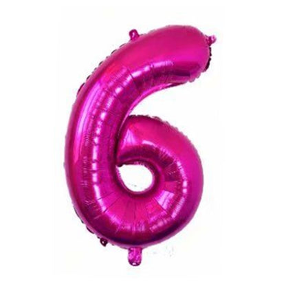 Medium Number Foil Balloons 32 Inch Aluminum 5pcs 42