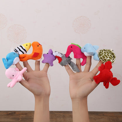 Plush Finger Puppet Pretend Play Toy for Kids 8cm 3
