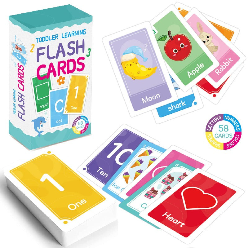 Educational Flash Cards Learning Toy for Toddlers Paper Material