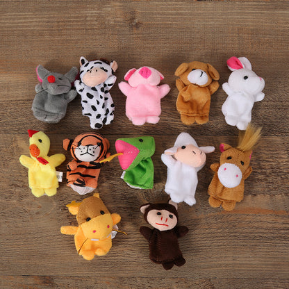 Plush Finger Puppet Pretend Play Toy for Kids 8cm 2