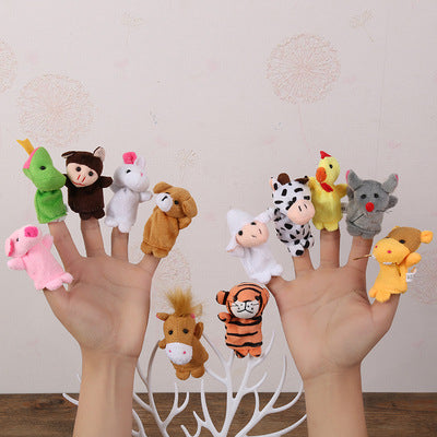 Plush Finger Puppet Pretend Play Toy for Kids 8cm 8